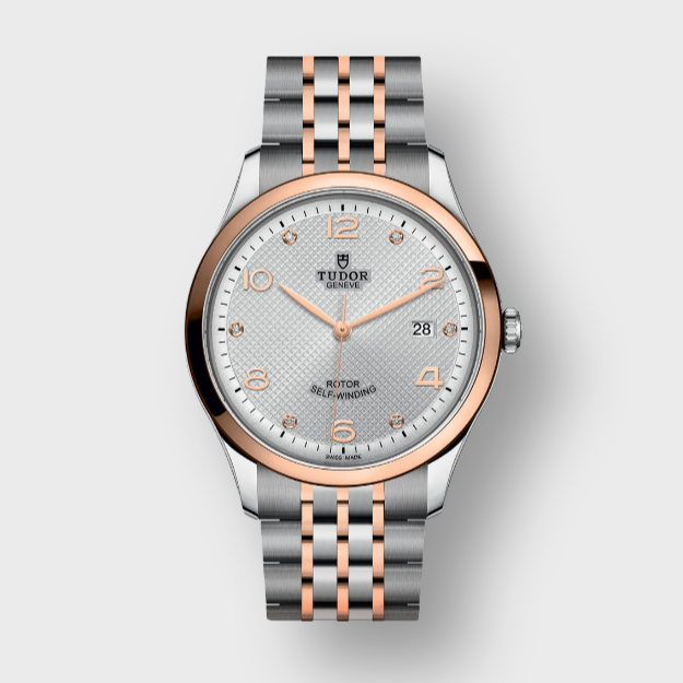 Tudor 1926 Automatic Diamonds Silver Dial Two Tone Steel Strap Watch for Men - M91651-0002