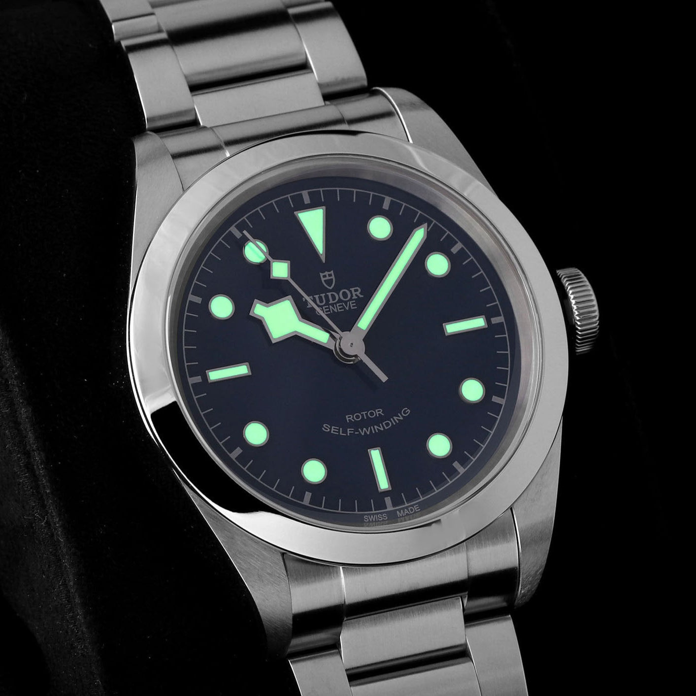 Tudor Black Bay Automatic Blue Dial Silver Steel Strap Watch for Men - M79540-0004