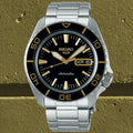 Seiko 5 Sport Automatic SKX Series Black Dial Silver Steel Strap Watch for Men - SRPK99K1