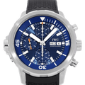 IWC Aquatimer Automatic Chronograph 44mm Blue Dial Black Rubber Strap Watch for Men - IW376805
