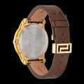 Versace Code Quartz Blue Dial Brown Leather Strap Watch For Men - VEPO00220