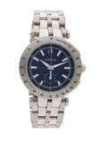 Versace V-Race Sport Black Dial Silver Steel Strap Watch for Men - VAH010016