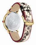 Versace V Circle Quartz White Dial Brown Leather Strap Watch For Women - VBP08017