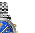 Versace Sport Tech Chronograph Blue Dial Silver Steel Strap Watch for Men - VELT00219