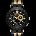 Versace V-Race Analog Quartz Black Dial Two Tone Steel Strap Watch For Men - VEBV00619