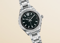 Versace Hellenyium Black Dial Silver Steel Strap Watch for Women - V12020015