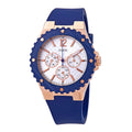 Guess Overdrive White Dial Blue Rubber Strap Watch for Women - W0149L5