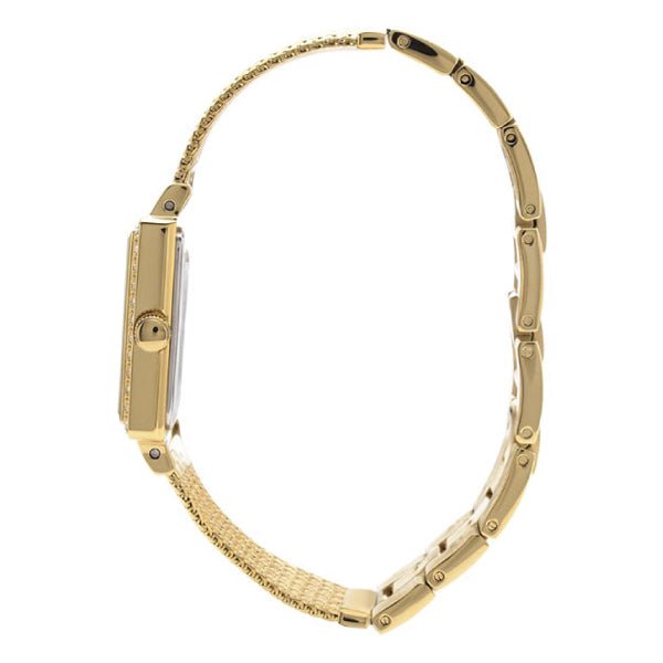 Guess White Dial Gold Mesh Bracelet Watch For Women - W0826L2