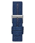 Guess Legacy Analog Blue Dial Blue Denim Strap Watch for Men - W1058G1