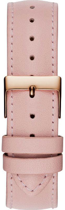 Guess Wonderlust Beige Dial Pink Leather Strap Watch for Women - W1065L1