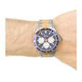 Guess Odyssey Blue Dial Two Tone Steel Strap Watch For Men - W1107G3