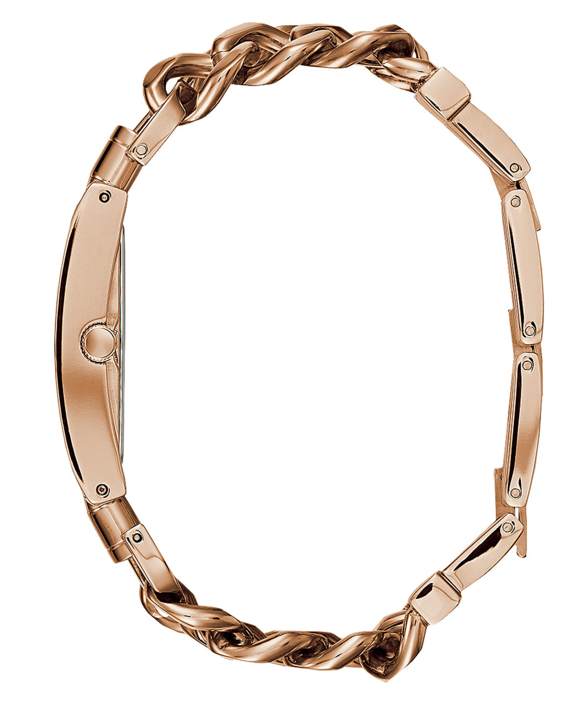 Guess Mod Heavy Metal Rose Gold Dial Rose Gold Steel Strap Watch For Women - W1117L3