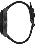 Guess Genesis Quartz Black Dial Black Silicone Strap Watch For Men - W1254G2