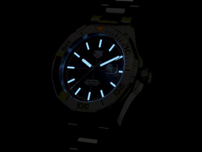 Tag Heuer Aquaracer Bamford Automatic Black Dial Grey Steel Strap Watch for Men - WAY208F.BF0638