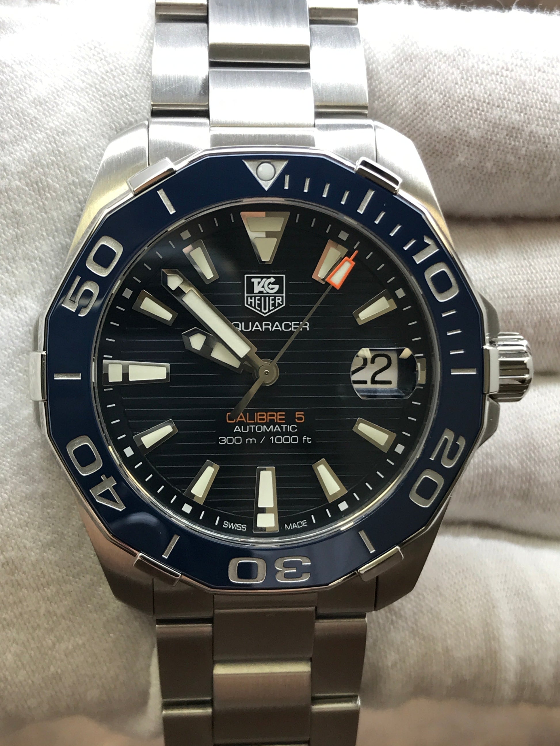Tag Heuer Aquaracer Blue Dial Watch for Men - WAY211C.BA0928