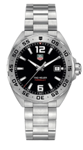 Tag Heuer Formula 1 Black Dial Silver Steel Strap Watch for Men - WAZ1112.BA0875