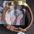 Guess Headline Chronograph Blue Dial Brown Silicone Strap Watch For Men - GW0571G5