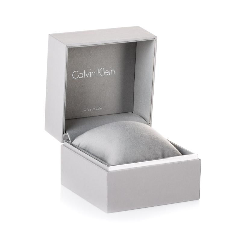 Calvin Klein Snake Silver Dial Yellow Gold Steel Strap Watch For Women - K6E23546