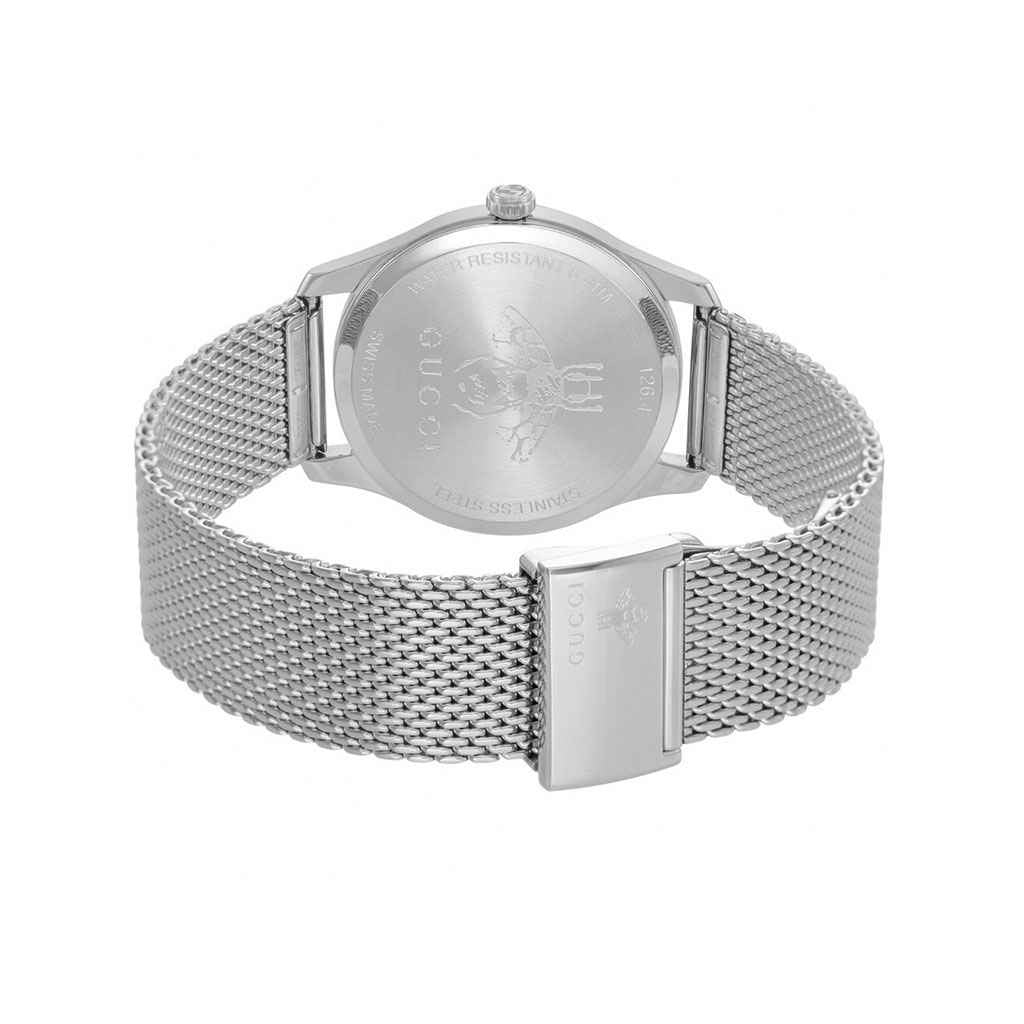 Gucci G-Timeless Mother of Pearl Dial Silver Mesh Bracelet Watch For Women - YA126583