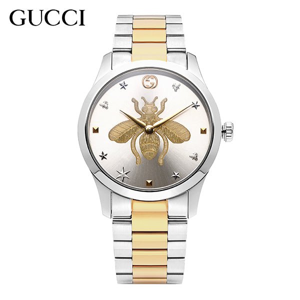 Gucci G Timeless Silver Dial Two Tone Steel Strap Watch For Women - YA1264131
