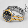 Tissot Automatics III Day Date Black Dial Two Tone Steel Strap Watch For Men - T065.430.22.051.00