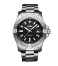 Breitling Avenger Automatic 43mm Black Dial Silver Steel Strap Watch for Men - A17318101B1A1