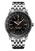 Breitling Navitimer Automatic 41mm Black Dial Silver Steel Strap Watch for Men - A17326241B1A1