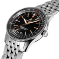 Breitling Navitimer Automatic 41mm Black Dial Silver Steel Strap Watch for Men - A17326241B1A1