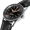 Breitling Automatic 41mm Black Dial Black Leather Strap Watch for Men - A17326241B1P1