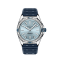 Breitling Super Chronomat Automatic 38 Diamonds Blue Dial Blue Rubber Strap Watch for Women - A17356531C1S1