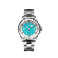 Breitling Superocean Automatic 36 Turquoise Dial Silver Steel Strap Watch for Men - A17377211C1A1