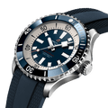 Breitling Superocean Automatic 46 Blue Dial Blue Rubber Strap Watch for Men - A17378E71C1S1