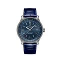 Breitling Navitimer Automatic 35 Blue Dial Blue Leather Strap Watch for Men - A17395161C1P1