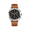 Breitling Avi Chronograph 42 P-51 Mustang Black Dial Brown Leather Strap Watch for Men - A233803A1B1X1