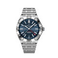 Breitling Chronomat GMT 40 Blue Dial Silver Steel Strap Watch for Men - A32398101C1A1