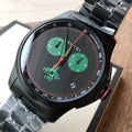Gucci G-Timeless Chronograph Black Dial Black Steel Strap Watch For Men - YA126269