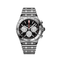 Breitling Chronomat B01 42mm Black Dial Silver Steel Strap Watch for Men - AB0134101B1A1