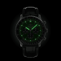 Breitling Navitimer B01 Chronograph 46 Green Dial Black Leather Strap Watch for Men - AB0137241L1P1