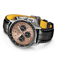 Breitling Navitimer B01 Chronograph 43 Brown Dial Black Leather Strap Watch for Men - AB0138241K1P1
