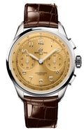 Breitling Premier B09 Chronograph 40 Beige Dial Brown Leather Strap Watch for Men - AB0930F51H1P1