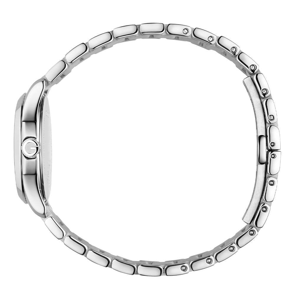 Gucci G Timeless Diamonds Mother of Pearl Dial Silver Steel Strap Watch For Women - YA126542
