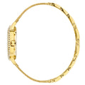 Guess Chelsea Crystals Mother of Pearl White Dial Gold Mesh Bracelet Watch For Women - W0647L7