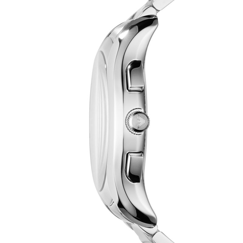 Emporio Armani Chronograph Quartz Blue Dial Silver Steel Strap Watch For Men - AR11082