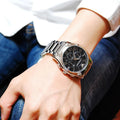 Emporio Armani Valente Chronograph Quartz Black Dial Silver Steel Strap Watch For Men - AR11083