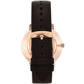 Emporio Armani Modern Slim Analog Silver Dial Brown Leather Strap Watch For Men - AR11163