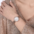 Emporio Armani Rosa Quartz Mother of Pearl White Dial Rose Gold Steel Strap Watch For Women - AR11355