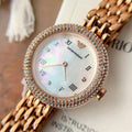 Emporio Armani Rosa Quartz Mother of Pearl White Dial Rose Gold Steel Strap Watch For Women - AR11355