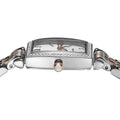 Emporio Armani Gianni T Bar White Mother Of Pearl Dial Two Tone Steel Strap Watch For Women - AR11519
