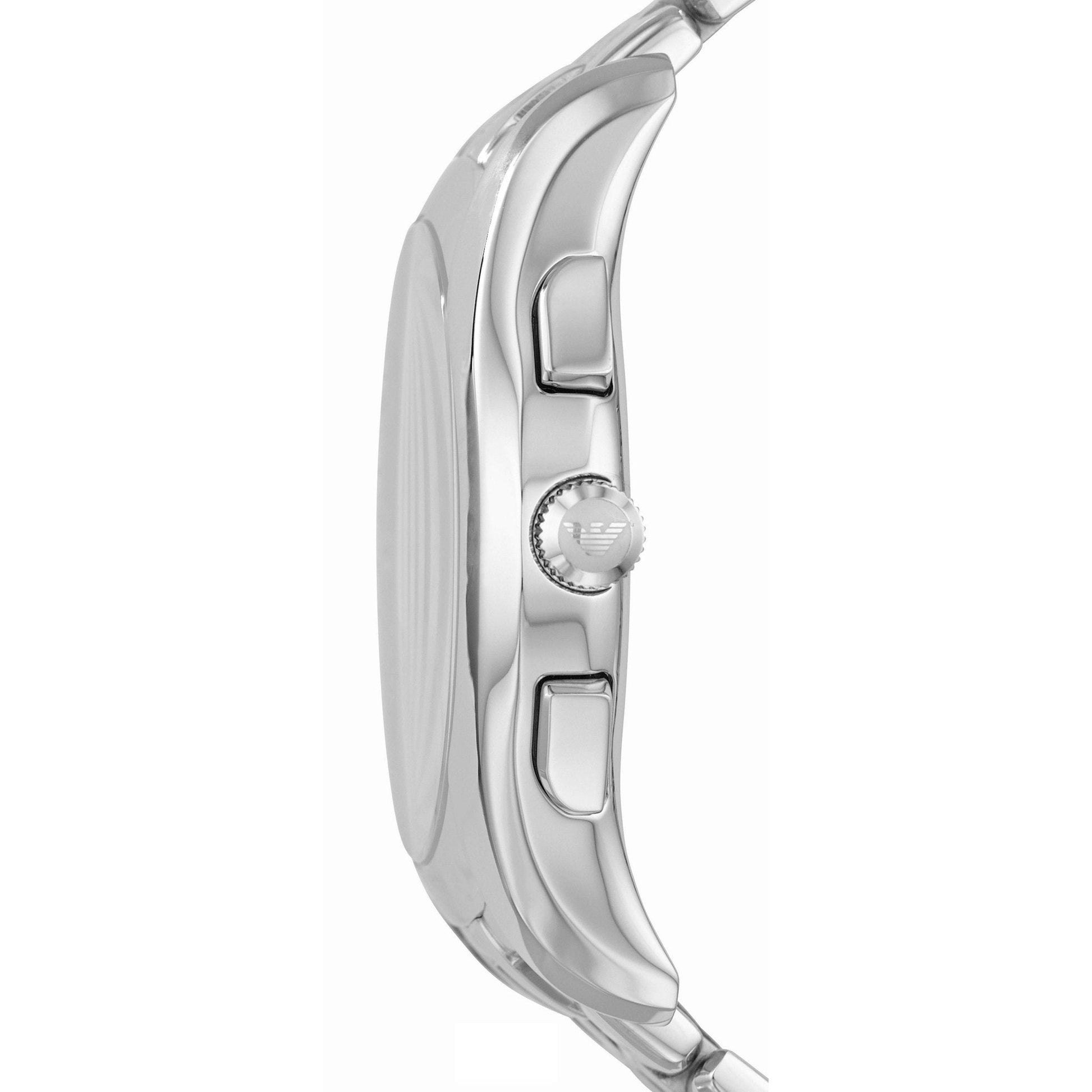 Emporio Armani Classic Chronograph Black Dial Silver Steel Strap Watch For Men - AR1786