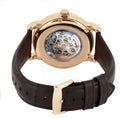 Emporio Armani Epoca White Skeletal Dial Black Leather Strap Watch For Men - AR2073